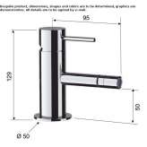 Single-lever bidet faucet without waste Masca
