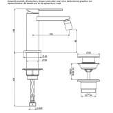 Countertop single-lever bidet faucet with swivel spout Moimacco