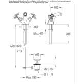 Countertop bidet tap with swivel spout Torrice