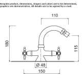 Countertop bidet tap with swivel spout Oronsko