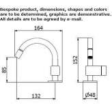 Countertop bidet tap with swivel spout Prijedor