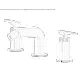 3-hole countertop bidet faucet Rognes