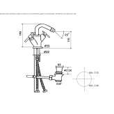 1-hole countertop bidet faucet Mantinos