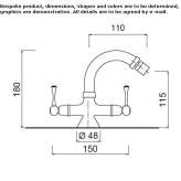 Countertop bidet faucet with 1 hole and swivel spout Fismes
