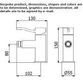 Countertop bidet tap with swivel spout Salida