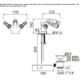 1-hole bidet faucet with swivel spout Gosfield