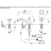 3-hole bidet faucet with swivel spout Lenham