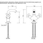 Countertop bidet faucet with 1 hole Montrem