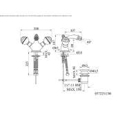 1-hole brass bidet faucet with Swarovski® crystals Mlini