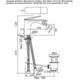 Countertop bidet faucet with one handle Koka