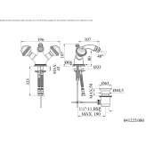 1-hole brass bidet faucet with Swarovski® crystals Certaldo