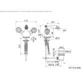 1-hole brass bidet faucet with Swarovski® crystals Mlini