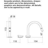 2-hole stainless steel bidet faucet with swivel spout Cogenhoe