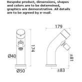 Countertop stainless steel bidet faucet with swivel spout Marquion