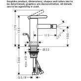 Metal countertop bidet faucet, 1-hole Minare