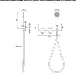 Stainless steel concealed shower set with flexible hose Mysiadlo