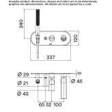 Wall-mounted bathtub faucet with a shower hand Ararat