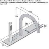 Stainless steel bathtub faucet with hand shower Baschi