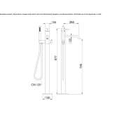 Stainless steel bathtub faucet with hand shower Sultan