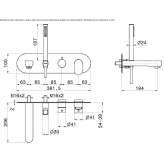 Single-lever wall-mounted bathtub faucet Treungen