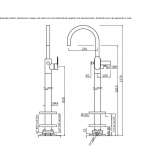 Floor-standing 1-hole bathtub faucet Gorzyce