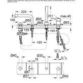 4-hole bathtub set with a hand shower Budingen