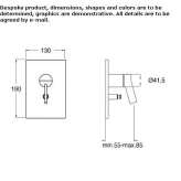 Single-lever shower faucet with plate Nestoita