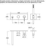 Wall-mounted bathtub faucet with a shower hand Nestoita