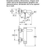 Single-lever wall-mounted bathtub faucet Eidsvag