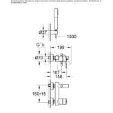 2-hole shower and bathtub faucet with a hand shower Budingen