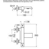 Wall-mounted thermostatic bathtub faucet Hervias