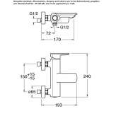 Single-lever wall-mounted bathtub faucet Ilford