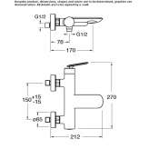 Single-lever wall-mounted bathtub faucet Imatra