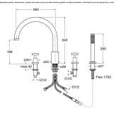 Bathtub set with hand shower Narvik