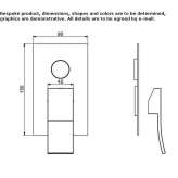 2-hole concealed shower faucet Colima