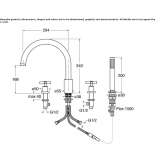 Bathtub faucet with a shower hand Horodnia