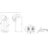 2-hole set for floor installation with hand shower Voljevac