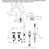 5-hole deck-mounted bathtub faucet with hand shower Jojutla