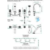 Bathtub faucet and hand shower powered by a mixer with a progressive insert Wierzbno