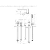 5-hole deck-mounted bathtub faucet with hand shower Jojutla