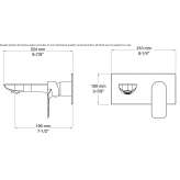 Two-hole, single-lever, wall-mounted bathtub faucet Kinder
