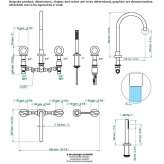 Bathtub faucet and hand shower powered by a mixer with a progressive insert Nizip