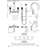 5-hole deck-mounted bathtub faucet with hand shower Almeida