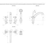 4-hole concealed bathtub set with a hand shower Trier