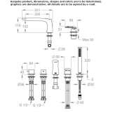 5-hole deck-mounted bathtub faucet with hand shower Bayside