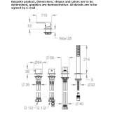 4-hole bathtub faucet for countertop installation with a shower hand Osychky