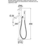 Free-standing bathtub faucet with a switch Dishnice