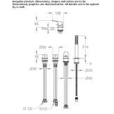 4-hole bathtub faucet for countertop installation with a shower hand Hurezani