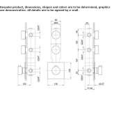 3-otworowa termostatyczna bateria prysznicowo-wannowa Scobey