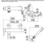 Single-lever wall-mounted bathtub faucet Petrovsk